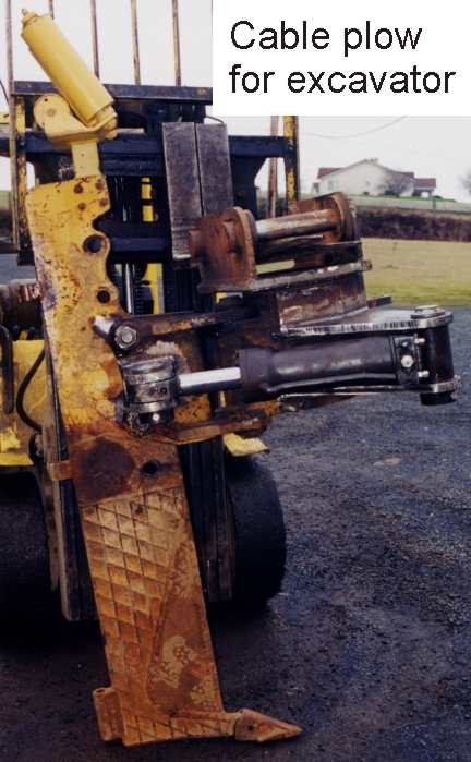 Cable plow for an excavator